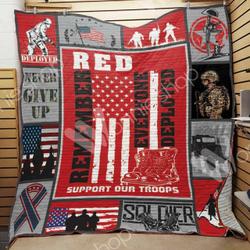 Red Deployed Ee13977 Quilt Inkp0108 and Home Decor