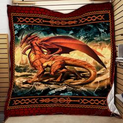 Red Dragon Quilt Kh34 and Home Decor