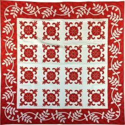 Red Flower Quilt Tdhfw and Home Decor