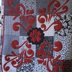 Red Flower Quilt Tdhxn and Home Decor