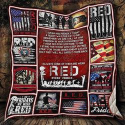 Red Fridays Blanket Kc1307 Quilt and Home Decor