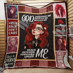 Red Hair Ee19665 Quilt Inkp0108 Inkp0108 and Home Decor