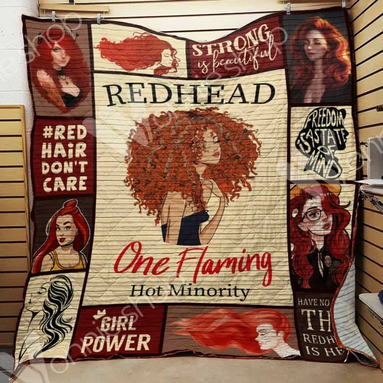 Red Hair Quilt Aoh and Home Decor