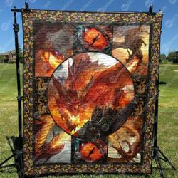 Red King Quilt Blanket Aa22  Quilt and Home Decor