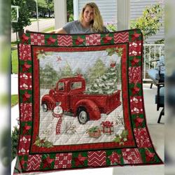 Red Truck Christmas Awesome BNI123 3D Customized Quilt and Home Decor