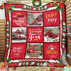 Red Truck Christmas Hur Quilt Cysids and Home Decor