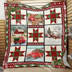 Red Truck Christmas Hur Quilt Cysijd and Home Decor