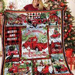 Red Truck Christmas JFJ11879 3D Customized Quilt 2707 and Home Decor