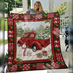 Red Truck Christmas Ph211006 Awesome LKI125 3D Customized Quilt Hip and Home Decor