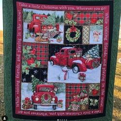 Red Truck Christmas Quilt Tdhfp and Home Decor