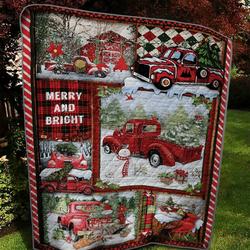 Red Truck Christmas Vd Quilt Tdhdn and Home Decor