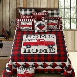 Red Truck Home Sweet Home Quilt Set and Home Decor