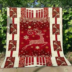Reindeer Christmas Quilt Tdhok and Home Decor
