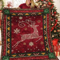 Reindeer Quilt Blanket Bbb261003Mh and Home Decor
