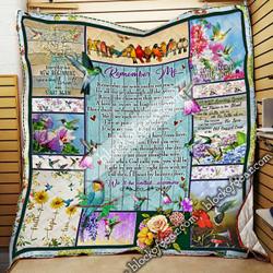 Remember Me With Smiles Quilt Blanket and Home Decor