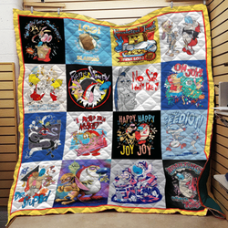 Ren And Stimpy Collage Quilt Blanket Th0907 and Home Decor