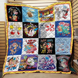 Ren And Stimpy Quilt Blanket and Home Decor