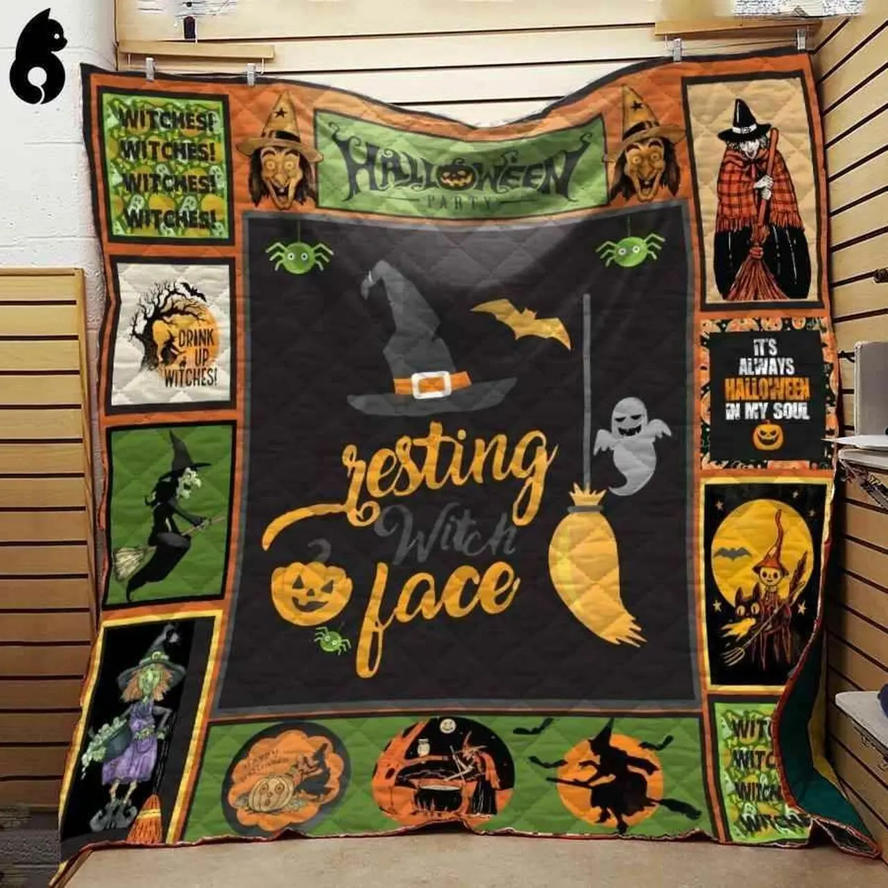 Resting Witch Face Blanket Th1909 Quilt and Home Decor