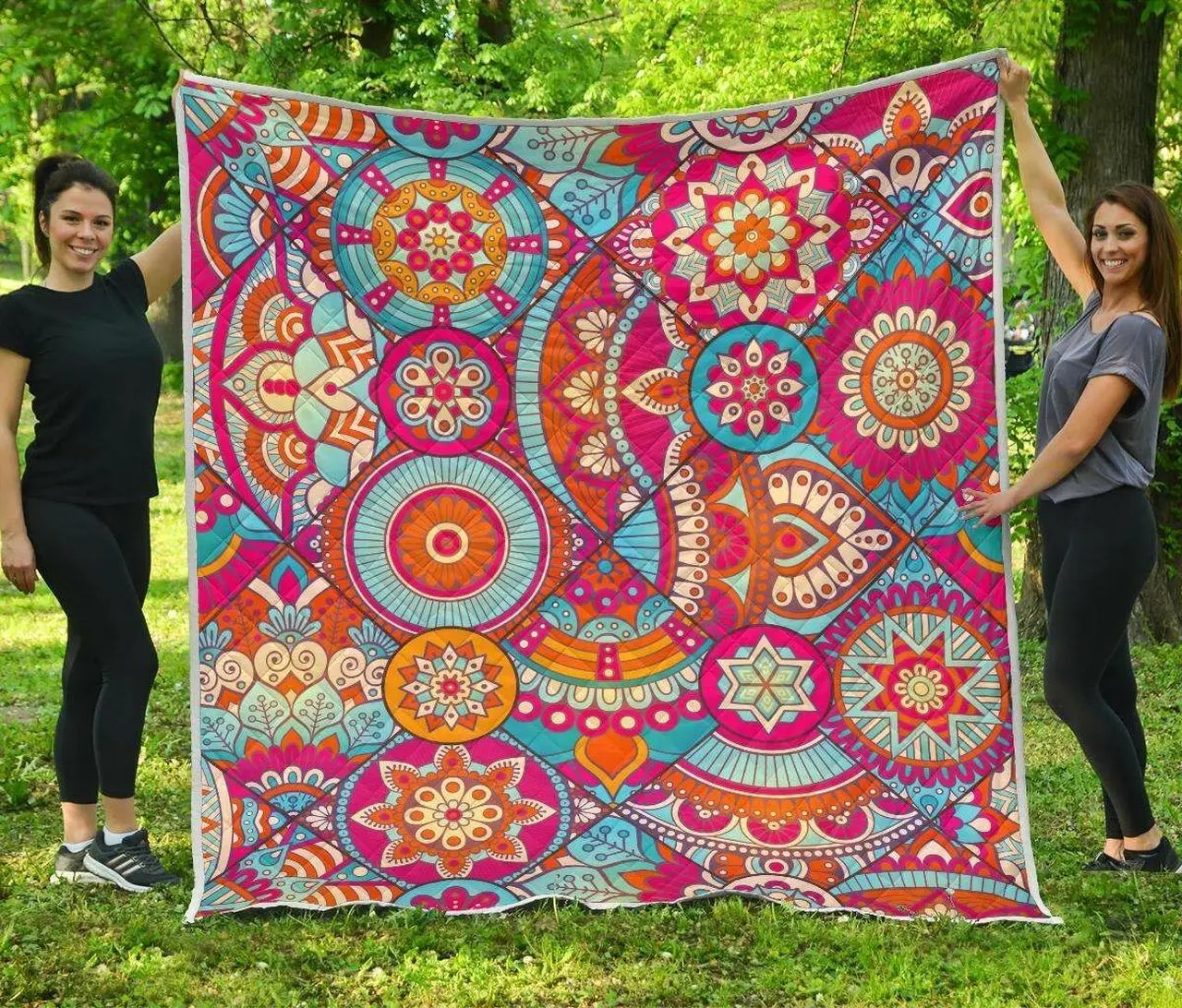 Retro Bohemian Mandala Cl17100538Mdq Quilt Blanket and Home Decor