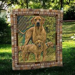 Rhodesian Ridgeback Family Quilt Tdhgn and Home Decor