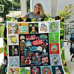 Rick And Morty Quilt Blanket and Home Decor