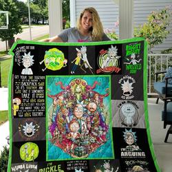 Rick And Morty Quotes Quilt Blanket and Home Decor