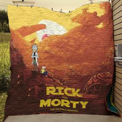 Rick And Morty The Squanch Awakens Quilt Blanket and Home Decor