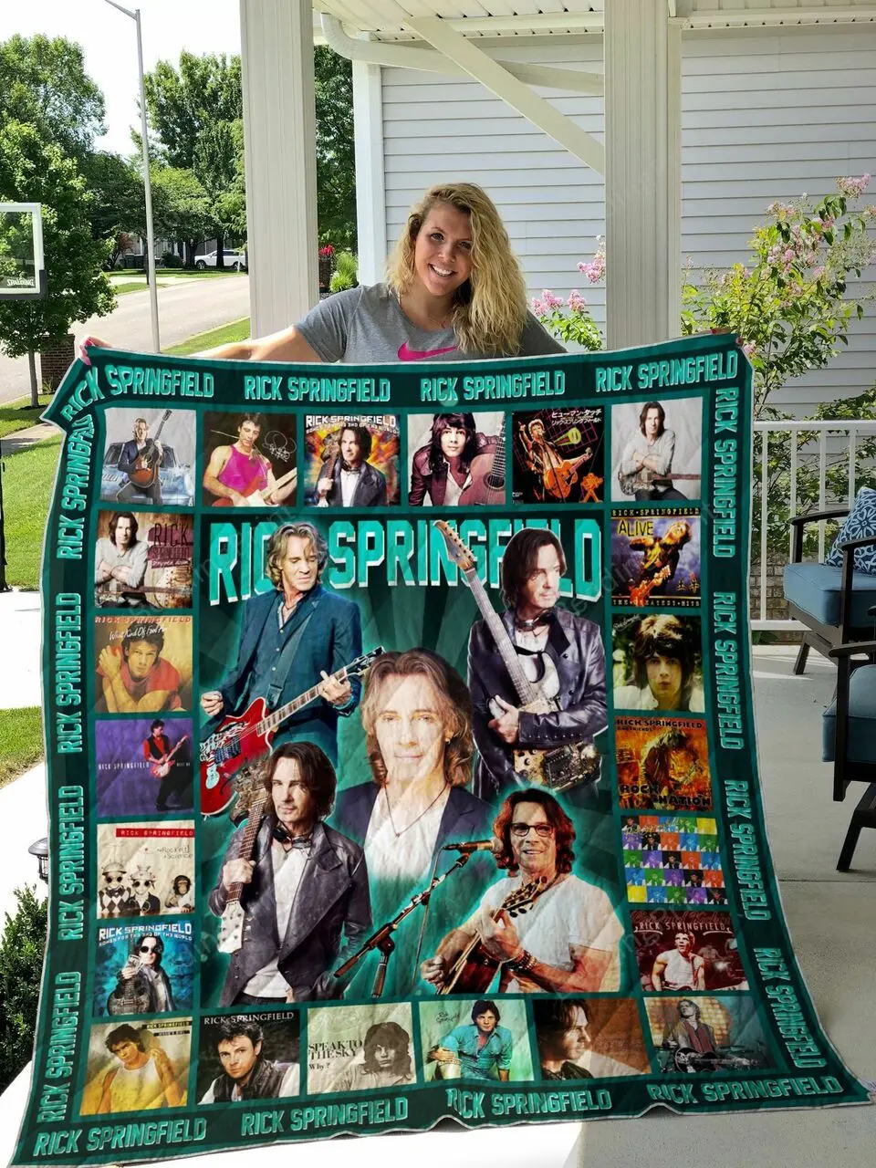Rick Springfield Quilt Blanket Gifts For Fans Birthday Christmas Music Gifts and Home Decor