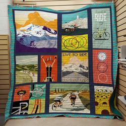 Ride To Live Bicycle Quilt and Home Decor