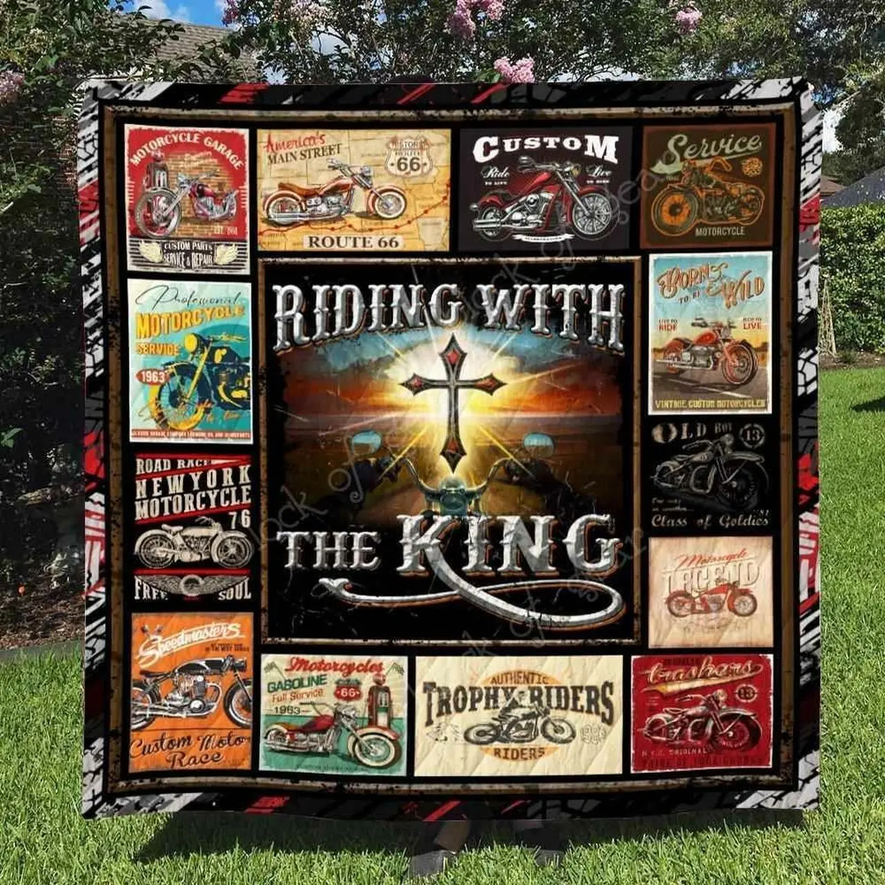 Riding With The King Blanket Kc1507 Quilt and Home Decor