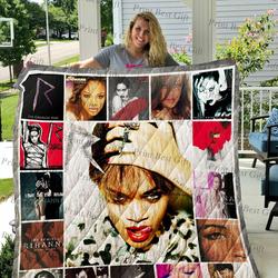 Rihanna Albums Cover Poster Quilt Blanket and Home Decor