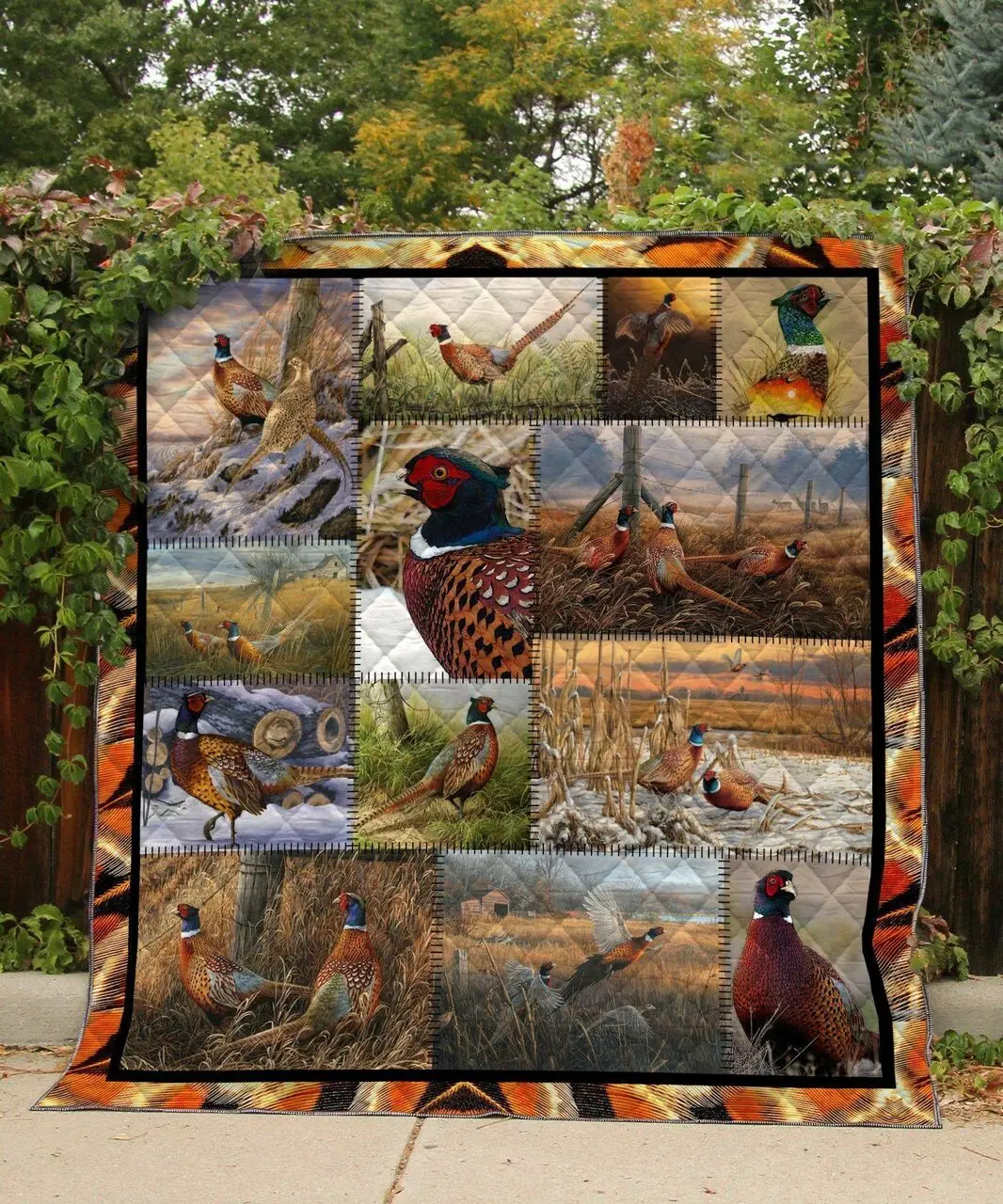 Ring Necked Pheasant Quilt Tdhhl and Home Decor