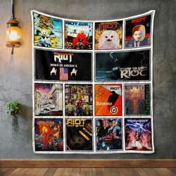 Riot V Quilt Blanket and Home Decor