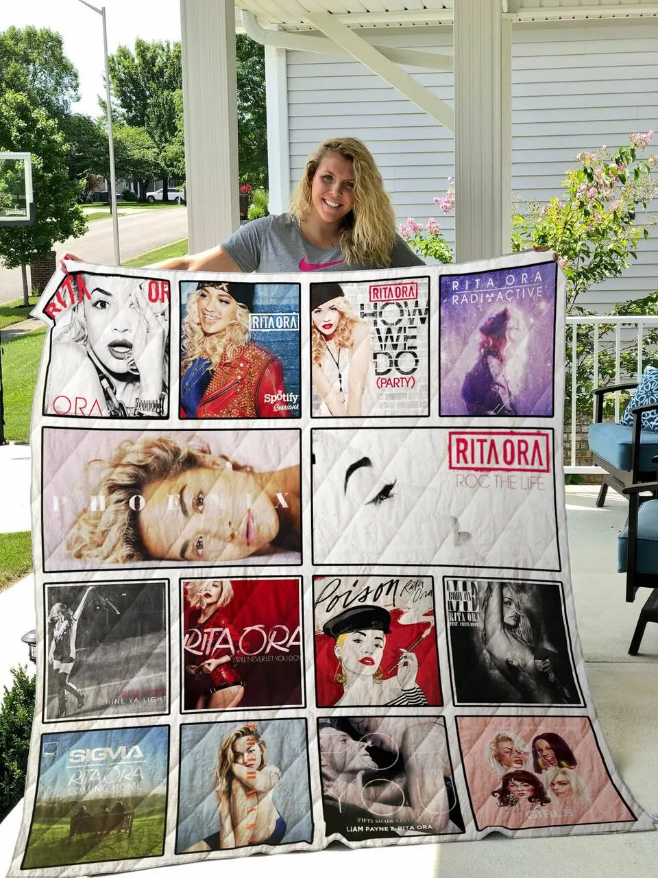 Rita Ora Quilt Blanket and Home Decor