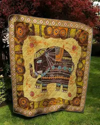 Robot Elephant Quilt Blanket  Quilt and Home Decor