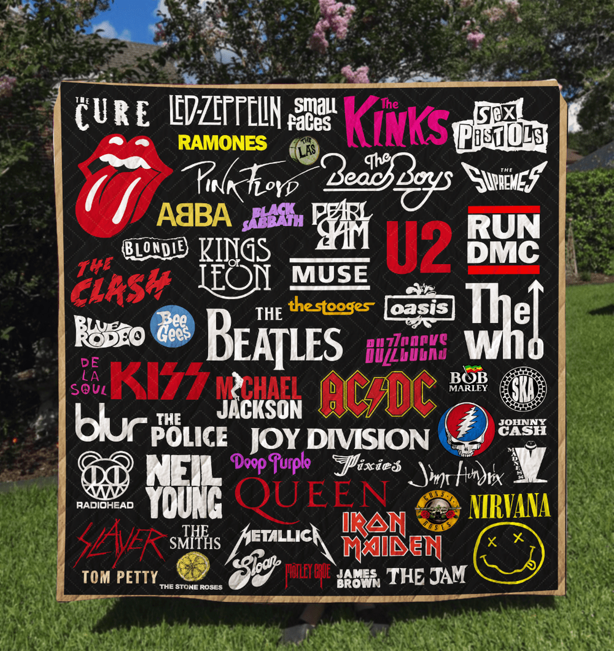 Rock And Roll Quilt Blanket and Home Decor