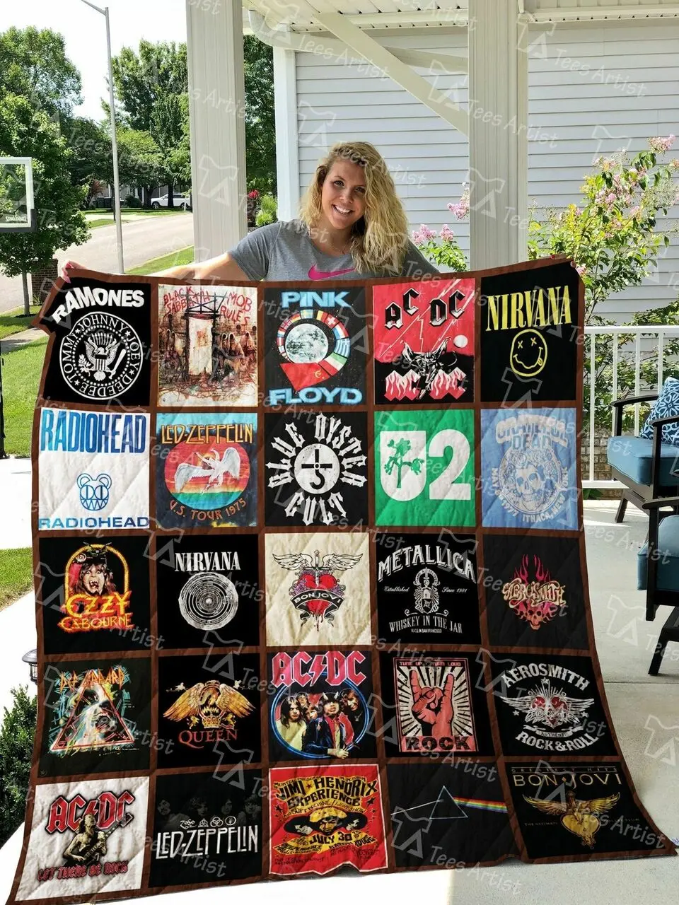 Rock Concert Quilt Blanket 01308 and Home Decor