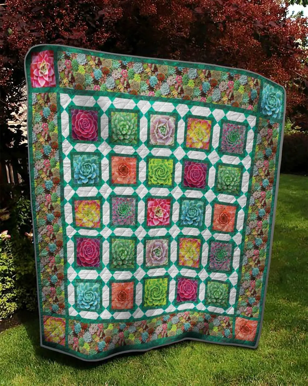 Rock Garden Rainbow Bl Quilt Tdhha and Home Decor