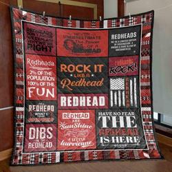 Rock It Like A Redhead Quilt Blanket Th19  Quilt and Home Decor