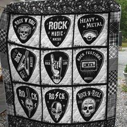Rock Music Quilt and Home Decor