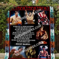 Rocky Balboa Quilt Blanket and Home Decor