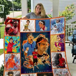 Roger Federer Quilt Blanket 01 and Home Decor