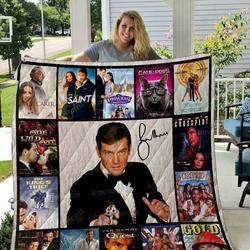 Roger Moore Quilt Blanket 01 and Home Decor