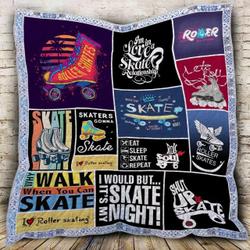 Roller Skatin Quilt Blanket Th0607 and Home Decor