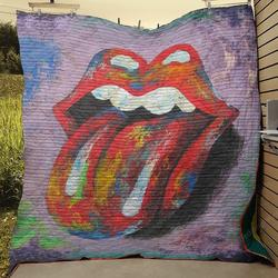Rolling Stones Quilt Blanket and Home Decor