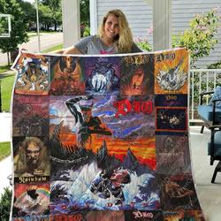 Ronnie James Dio Albums Quilt Blanket For Fans Ver 17 and Home Decor