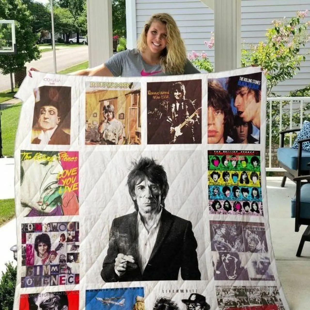 Ronnie Wood 3D Personalized Customized Quilt Blanket 9 and Home Decor