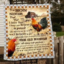 Rooster Family Awesome LKI140 3D Customized Quilt Hip and Home Decor