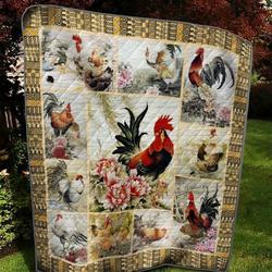 Rooster Tnt0804 7 Quilt Blanket  Quilt and Home Decor