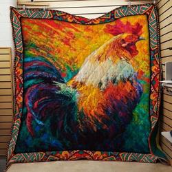 Rooster V1 3D Customized Quilt and Home Decor